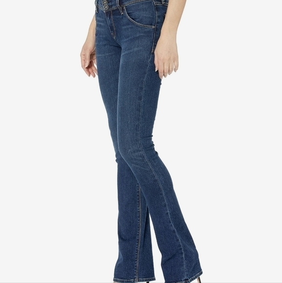 HUDSON Beth Baby Boot Jeans 25 Obscurity Slim Small Flare Mid Rise Mid Wash - Picture 3 of 15